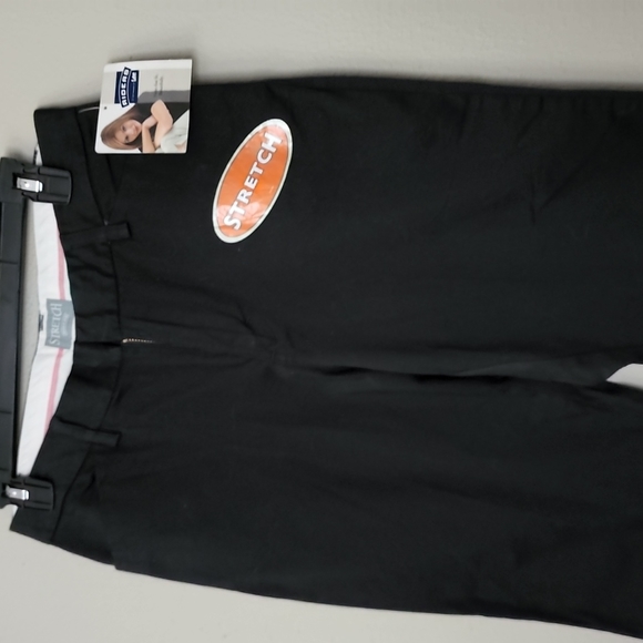 NWTS Riders Black Cropped Pants Capri School Uniform Size 8M Stretch - Picture 3 of 7